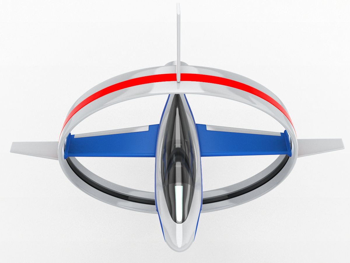 Circle Space Plane 3D model_8