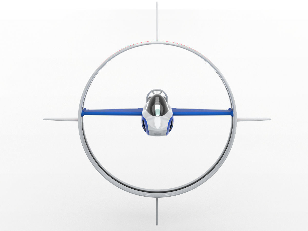 Circle Space Plane 3D model_1