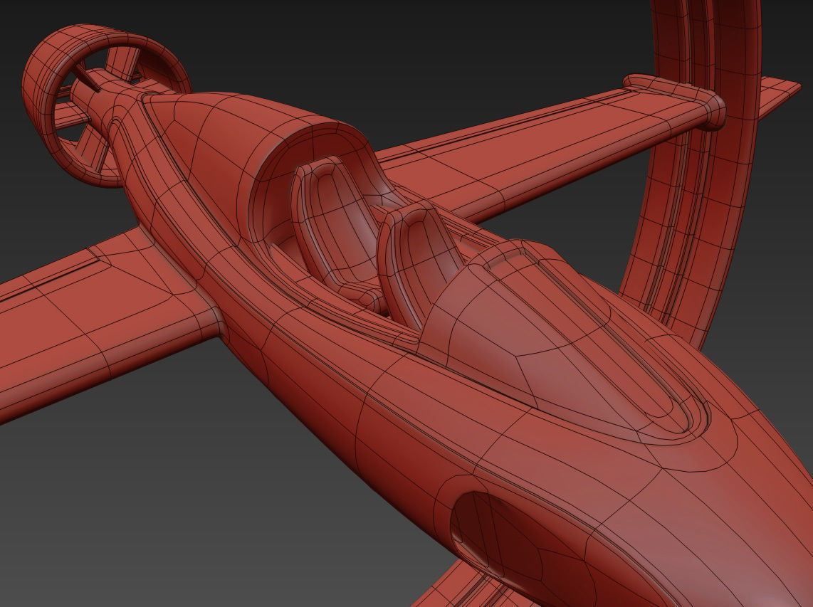 Circle Space Plane 3D model_13