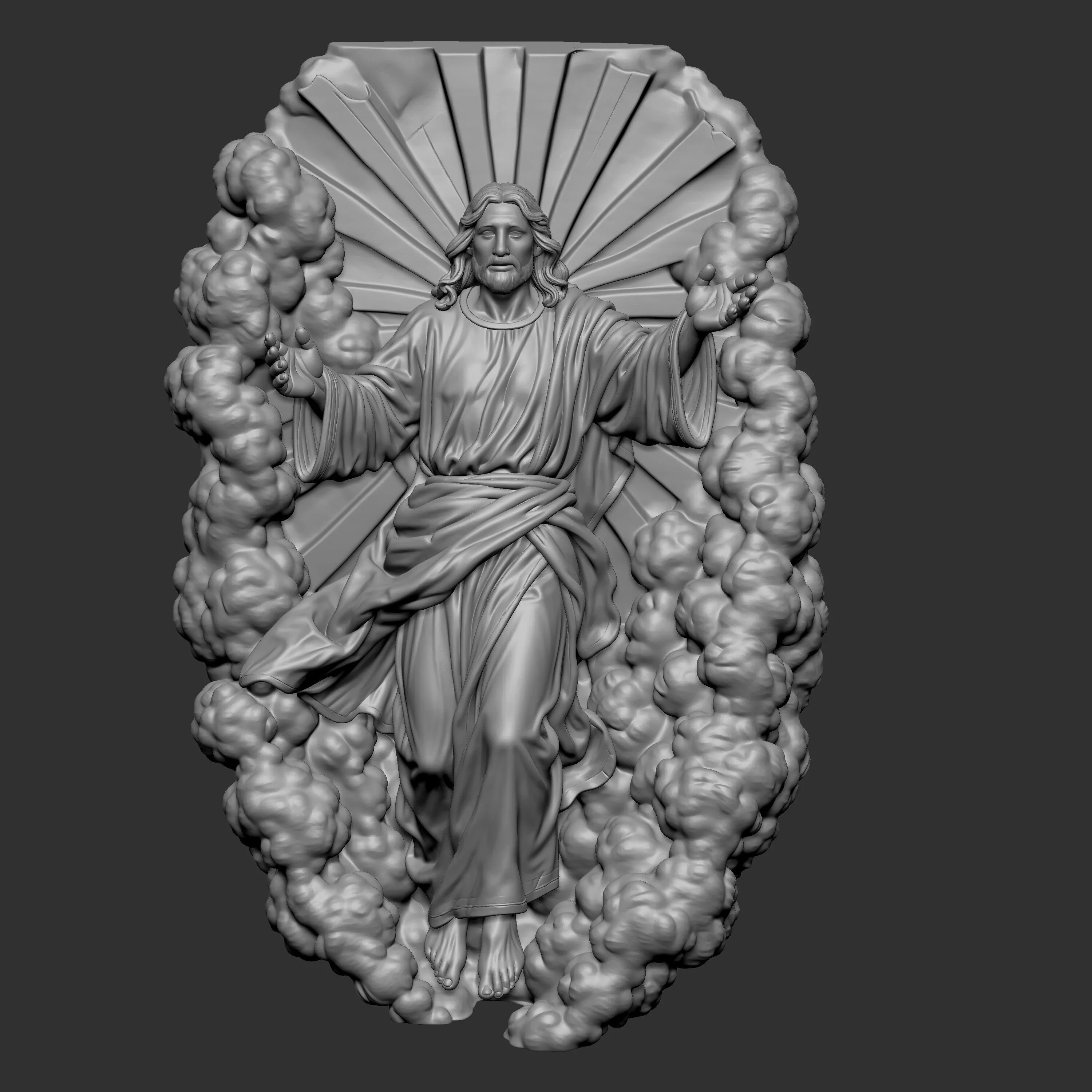 Ascension of Jesus Christ ready 3D print model