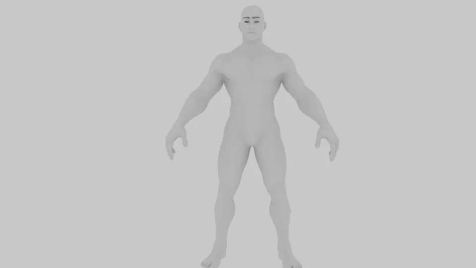 Human male body Free 3D model