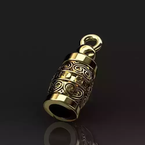 Gold detail pendant with ornate design