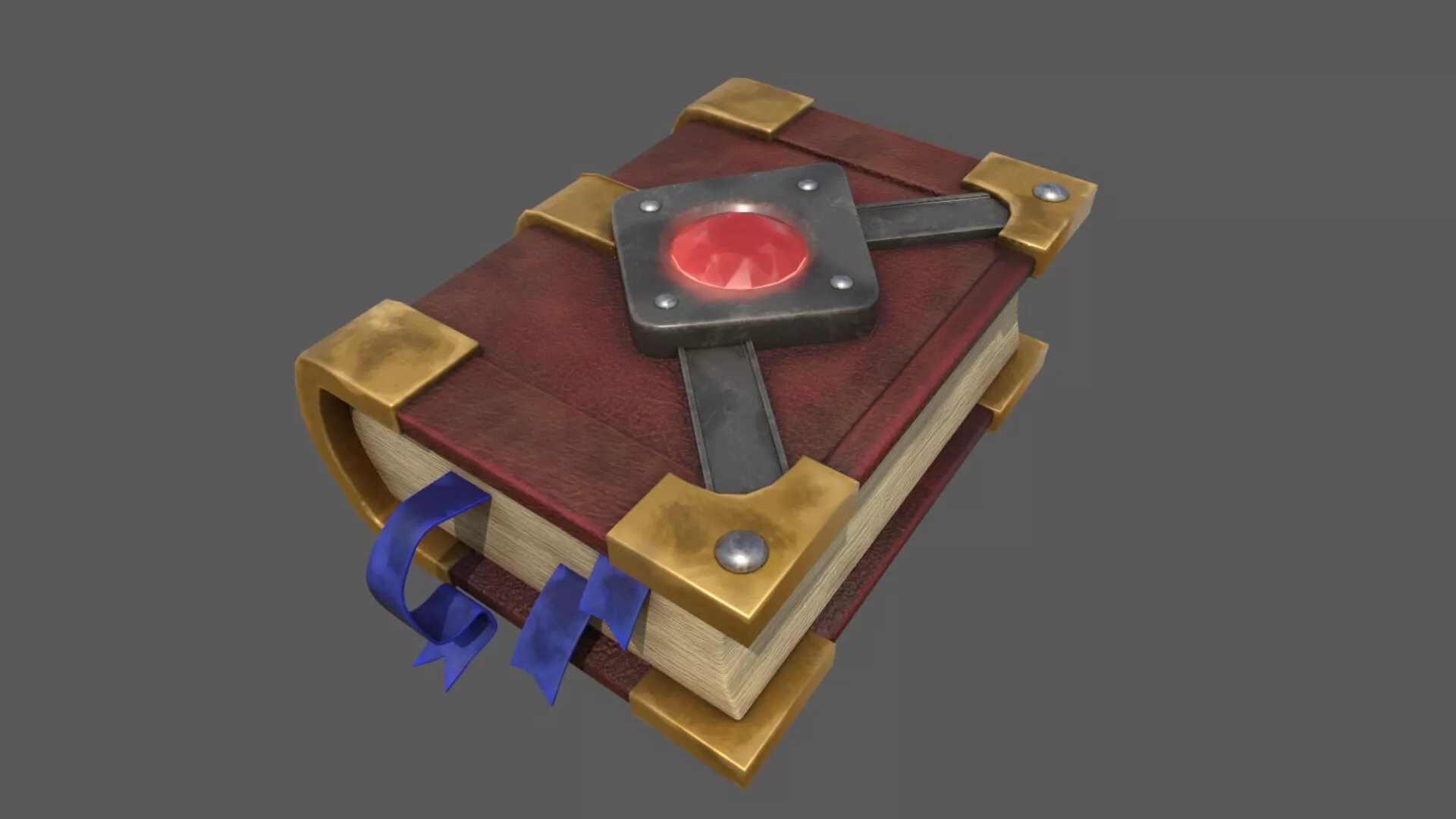 Stylized Magical Book Low-poly 3D model