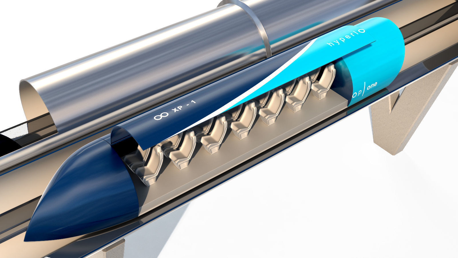 Hyperloop one XP-1 3D model_4