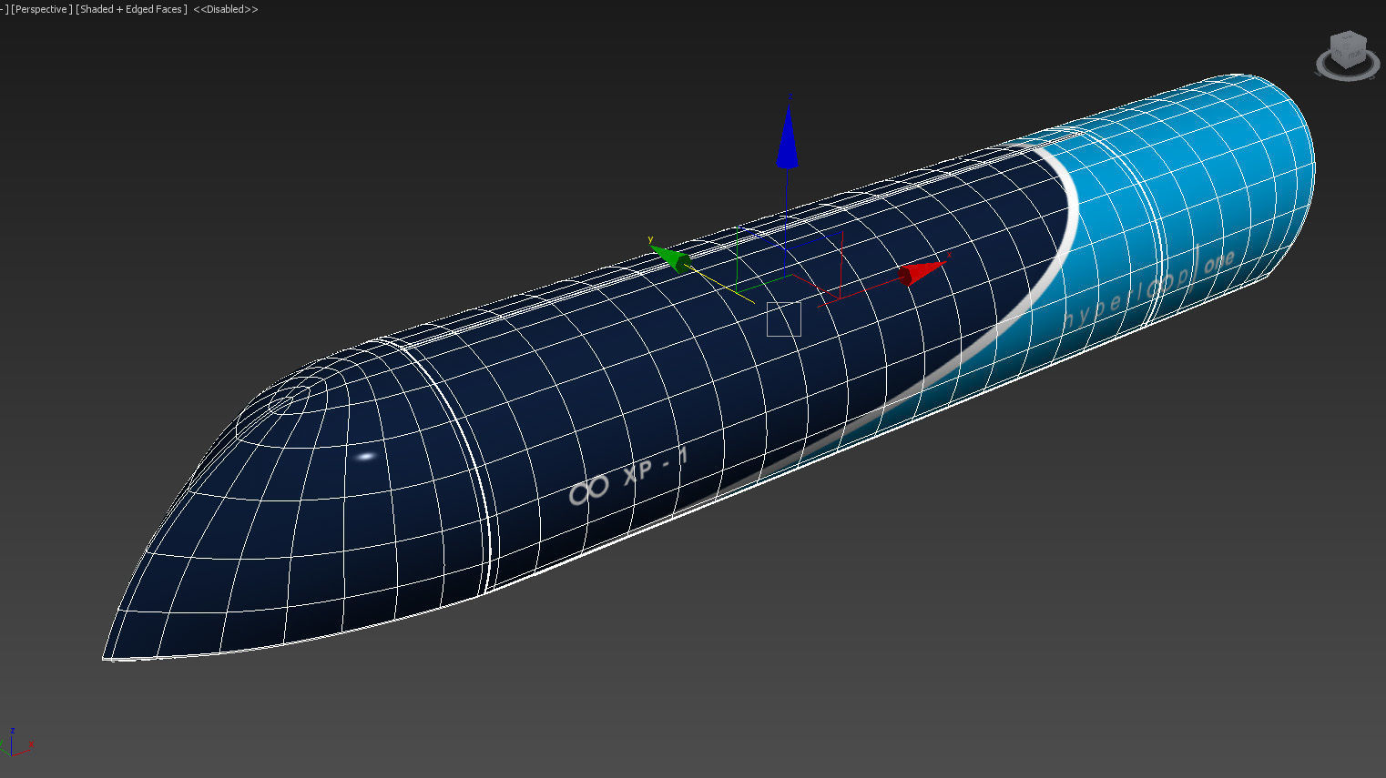 Hyperloop one XP-1 3D model_15