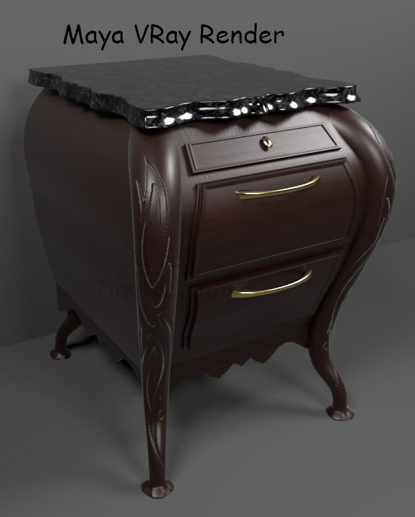 Night Stand 3D model_2