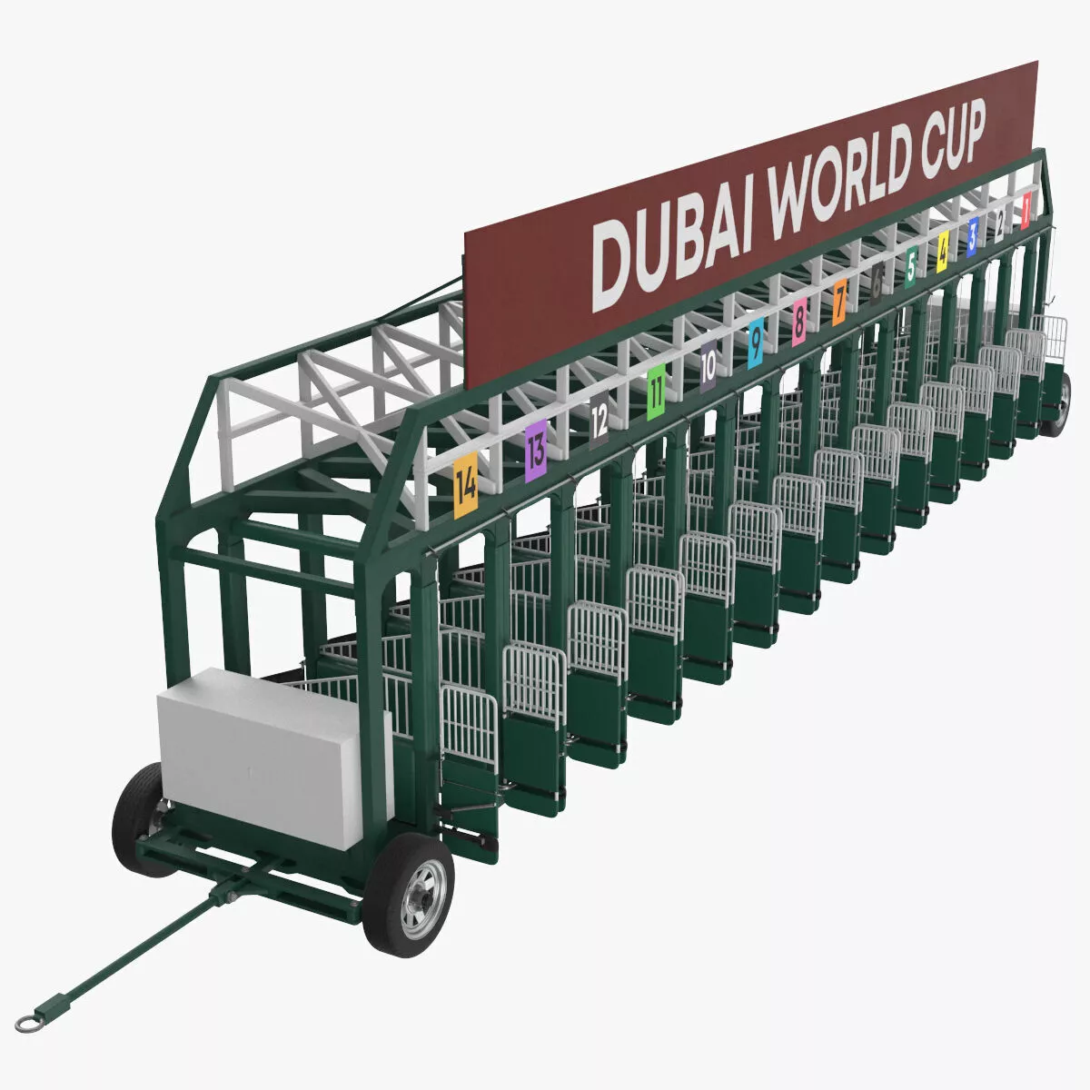 Horse Racing Starting Gates Dubai World Cup 14 Slots 3D model