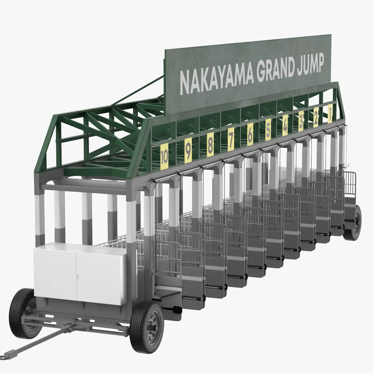 Horse Racing Starting Gates Nakayama Grand Jump 10 Slots 3D model