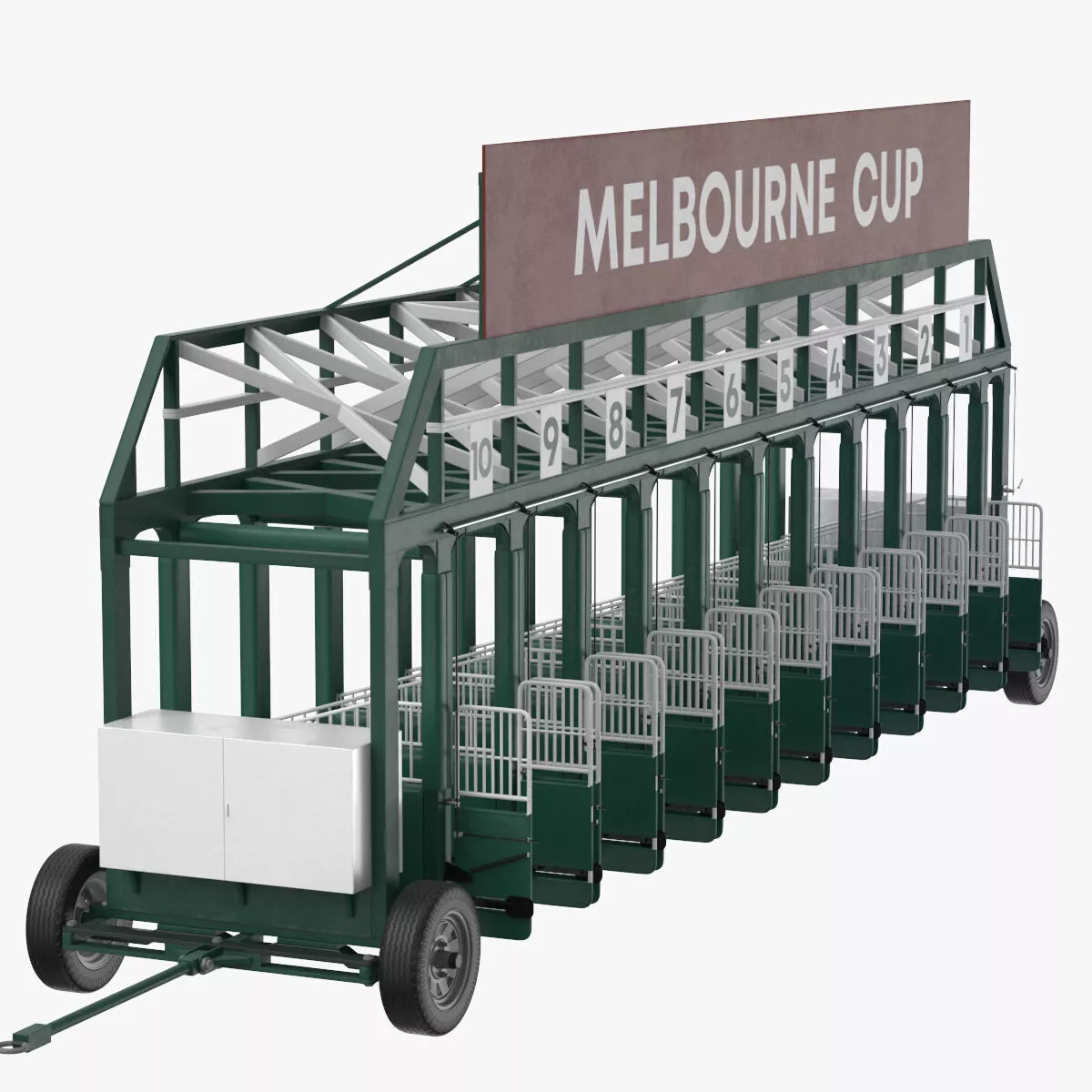 Horse Racing Starting Gates Melbourne Cup 10 Slots 3D model