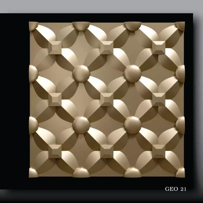 3Dwall Geometric 3DPattern CNC Partition Geo21 3D print model