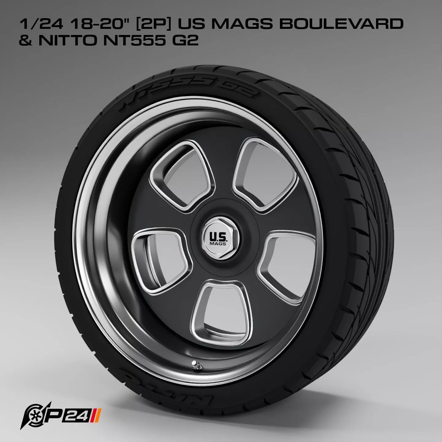 1-24th 18-20 inches 2P US Mags BOULEVARD and Nitto NT555 G2 3D