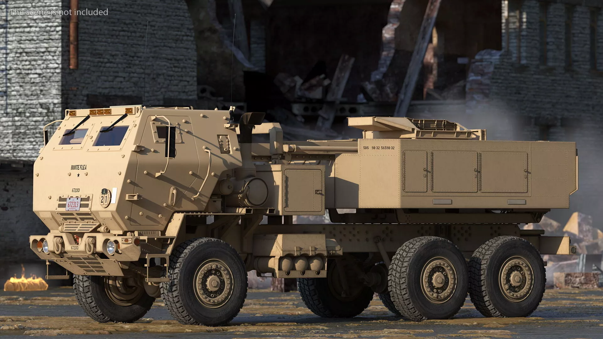 M142 HIMARS Multiple Rocket Launcher Rigged 3D model