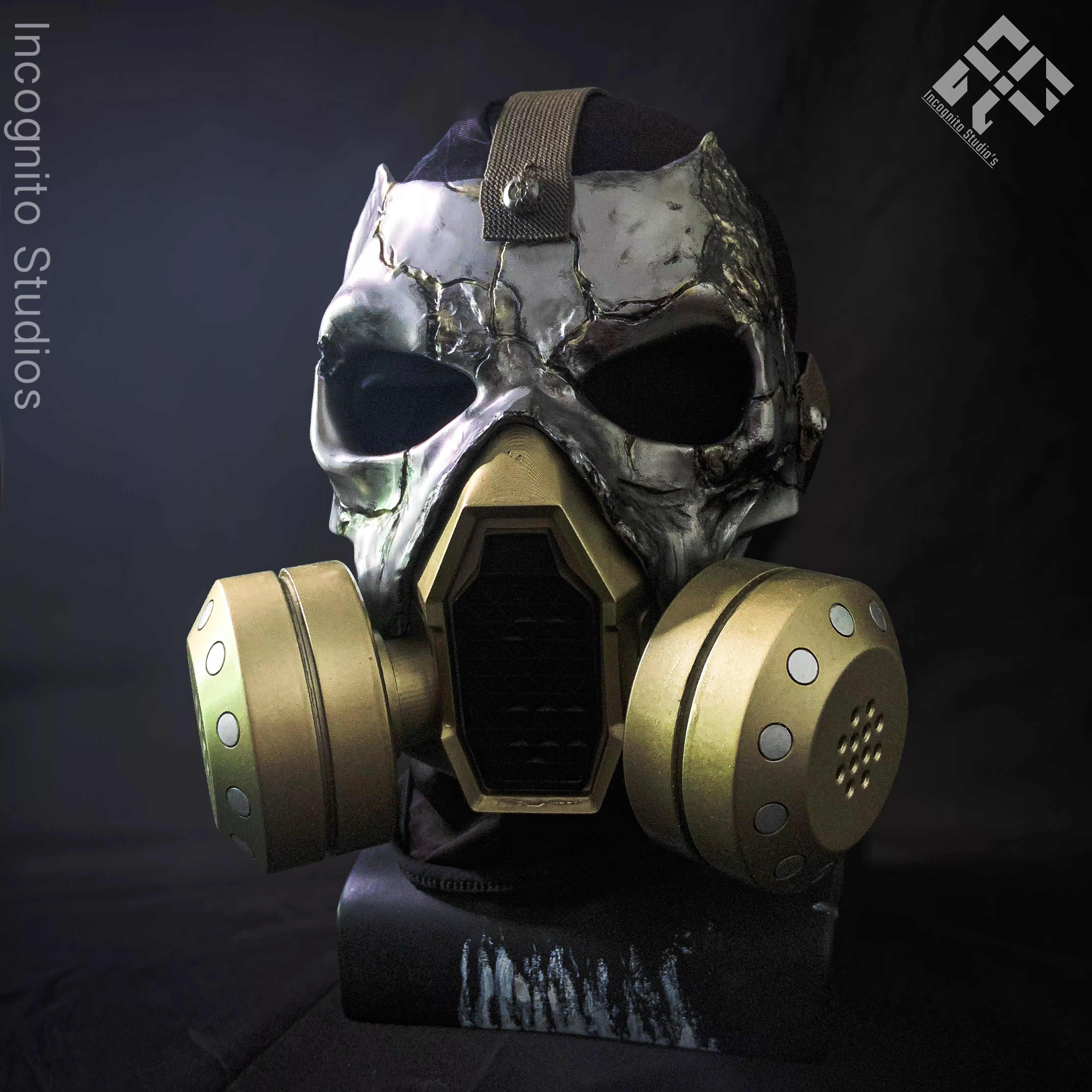 Ghost Tactical Skull Gas Mask Custom Military Cosplay Prop 3D print model