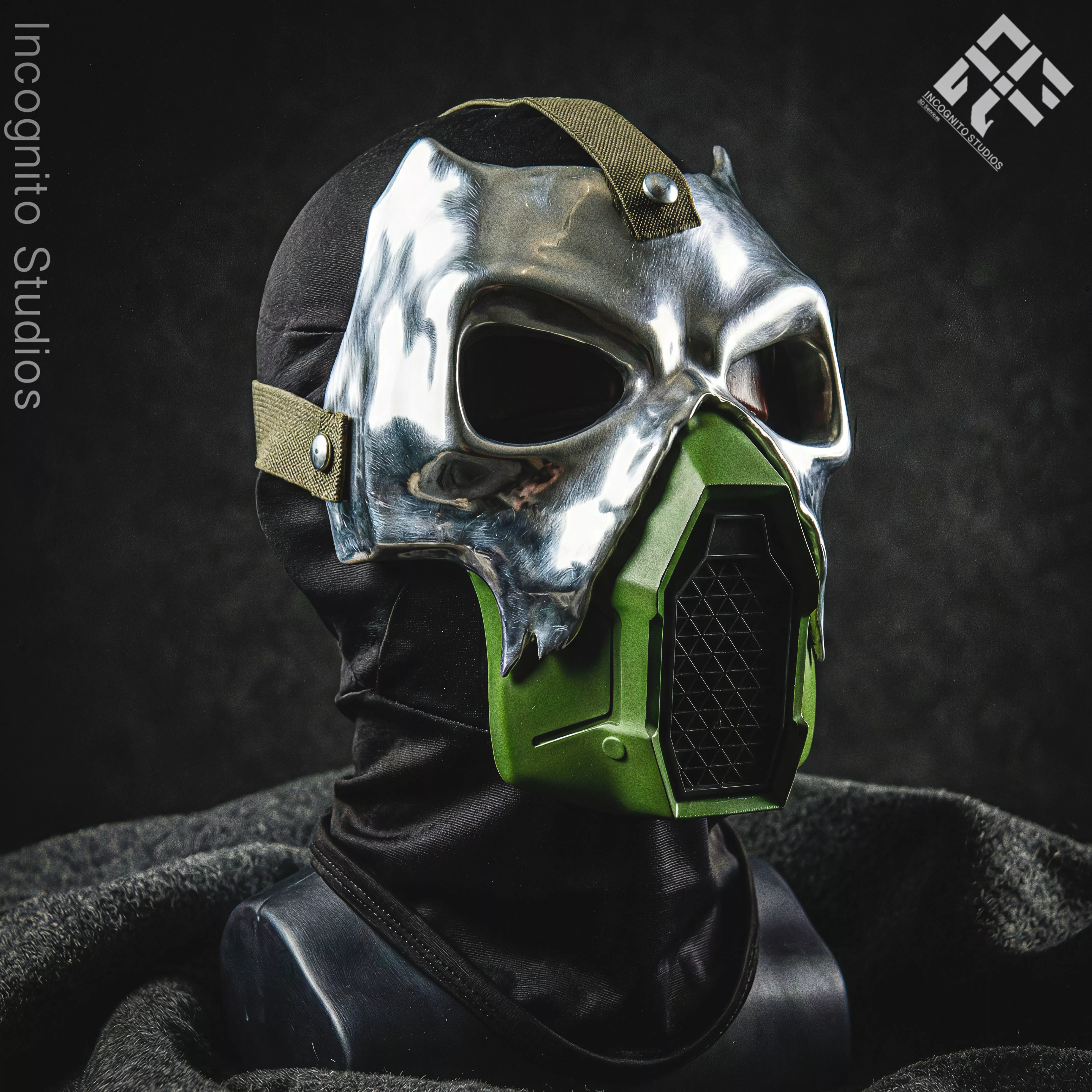 Ghost Tactical Skull Gas Mask Custom Military Cosplay Prop 3D print model