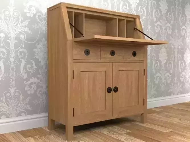 Laura Ashley Chestnut-Honey Balmoral 3 Drawer Bureau