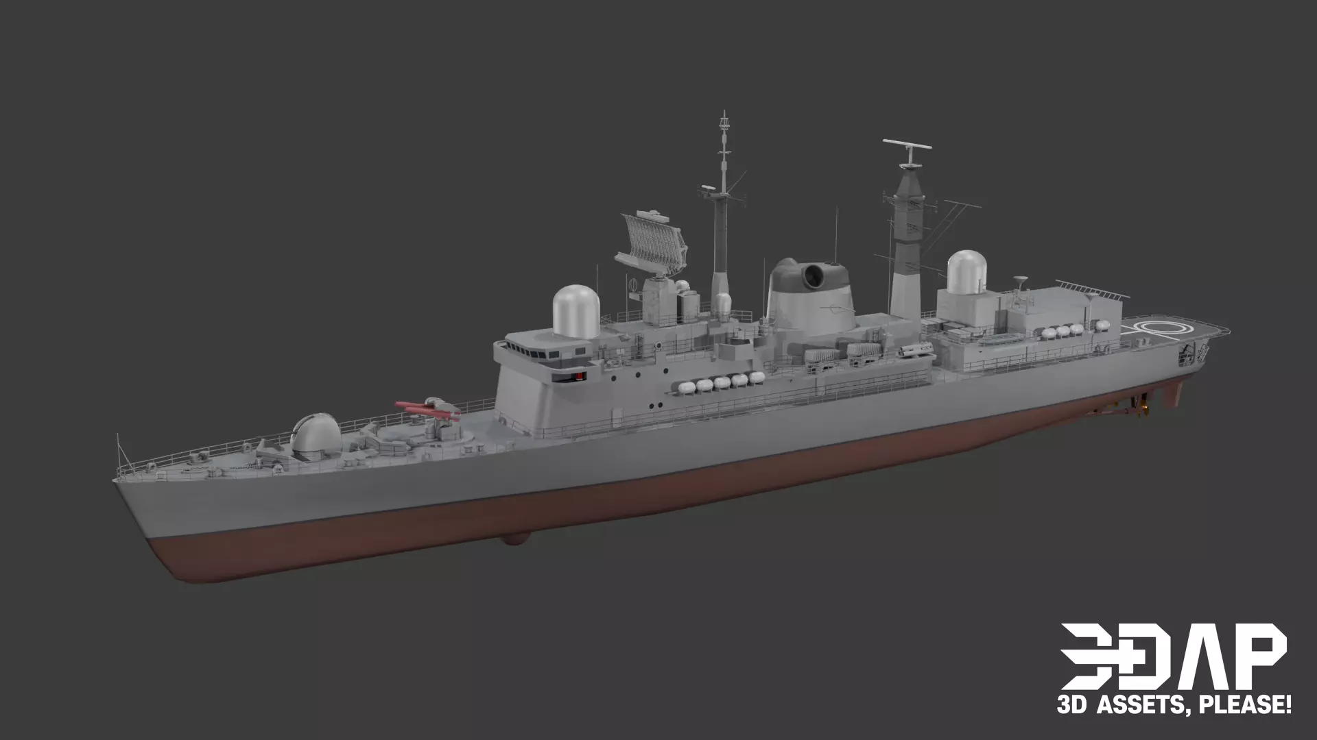 Type 42 Class Destroyer Sheffield And Hercules 3D model