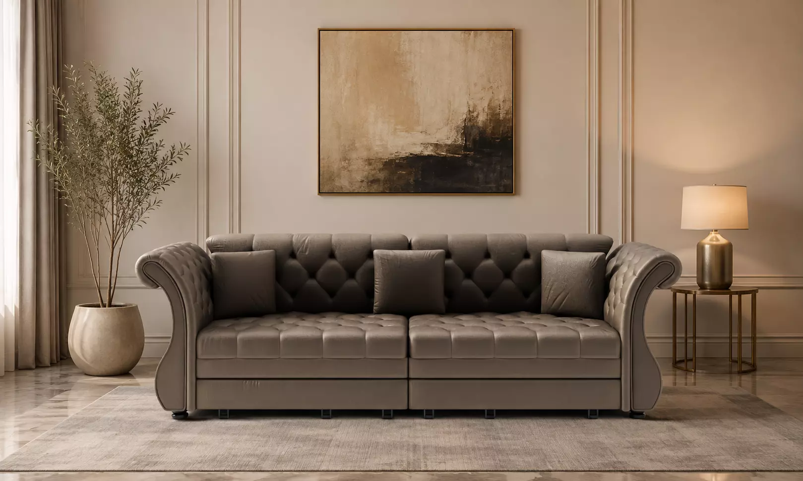 Tufted Chesterfield Sofa 3D model