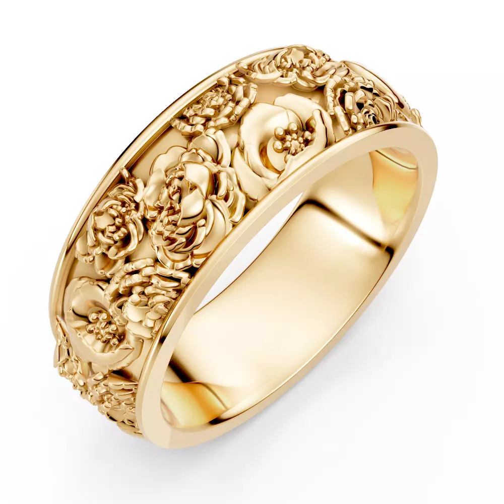 FLOWER RING 3D print model