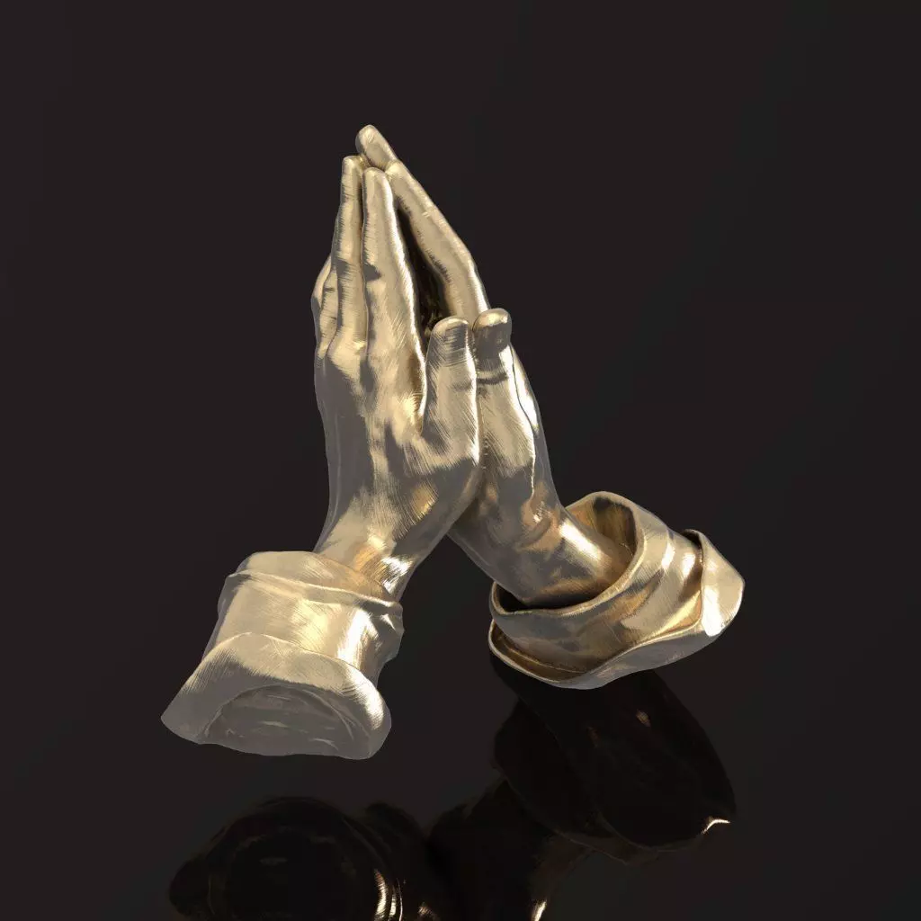 Praying hands 012 3D print model_0