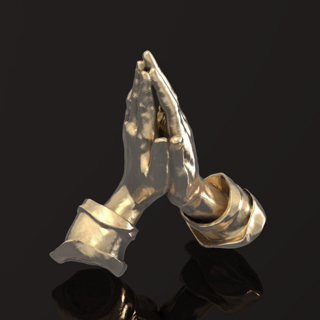 Praying hands 012 3D print model_1