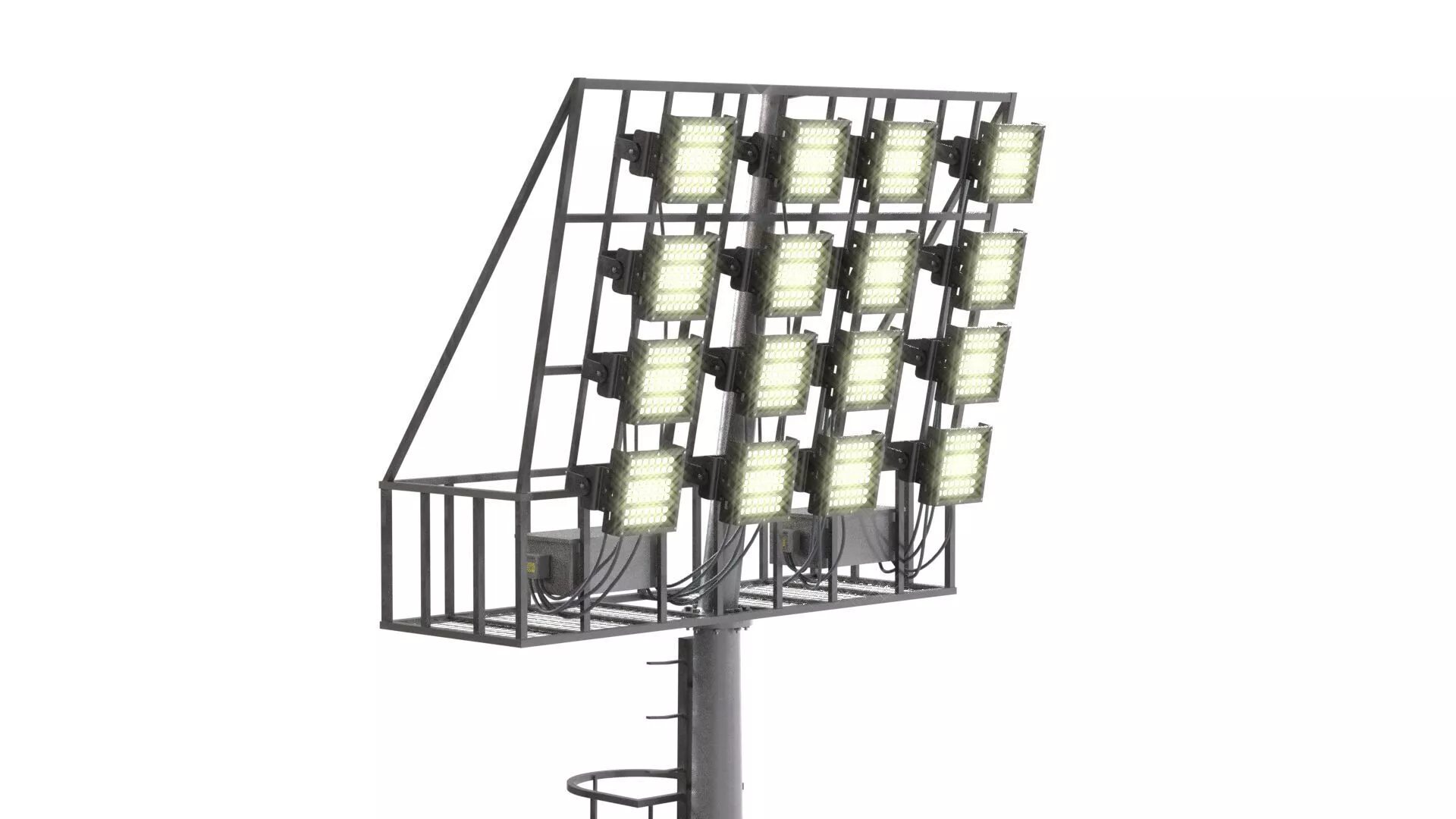 Stadium Light v3 Low Poly version Low-poly 3D model