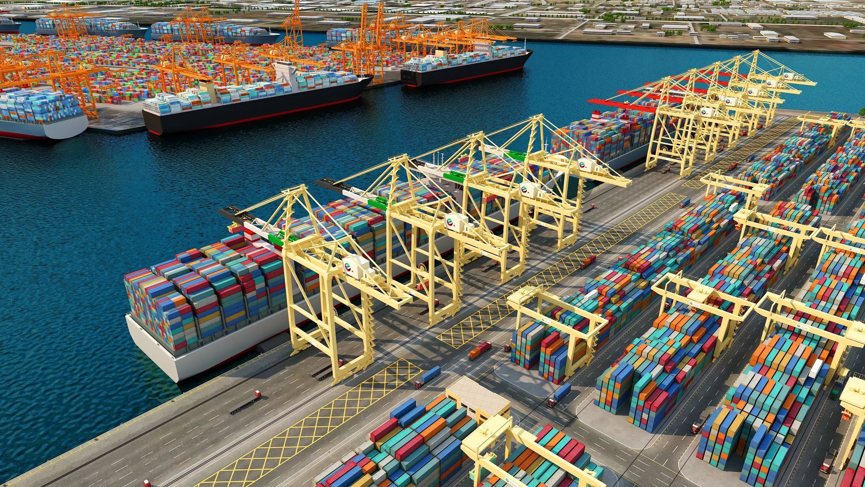 Container Port Terminal - Container Terminal 3D model
