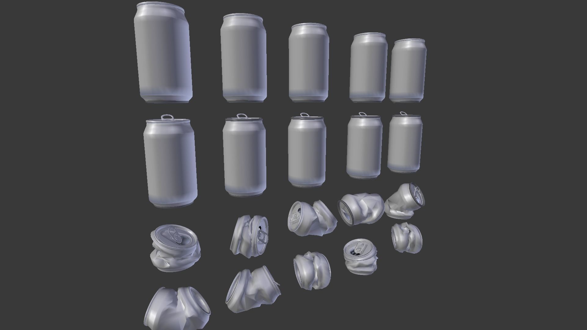 Soda Can Collection 3D model Low-poly 3D model_2