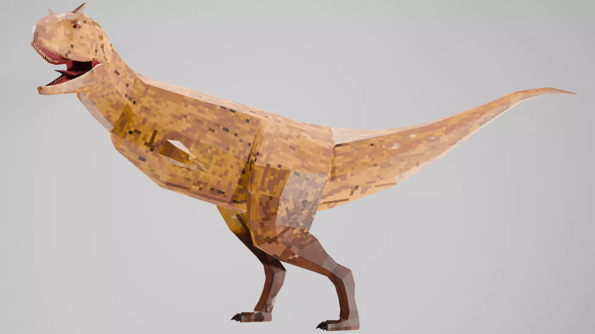 Carnotaurus Low Poly stylized Dinosaur 3D Model Rigged Low-poly 3D model