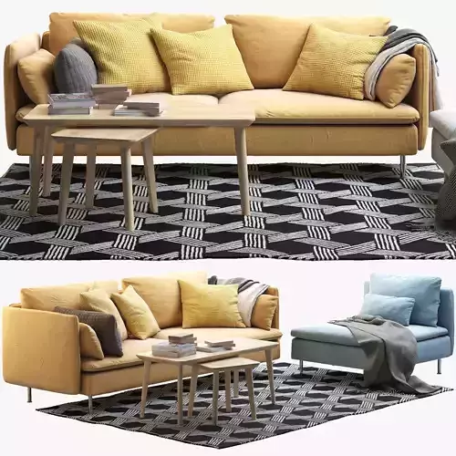 SODERHAMN Three-seat sofa and One-seat section Ikea