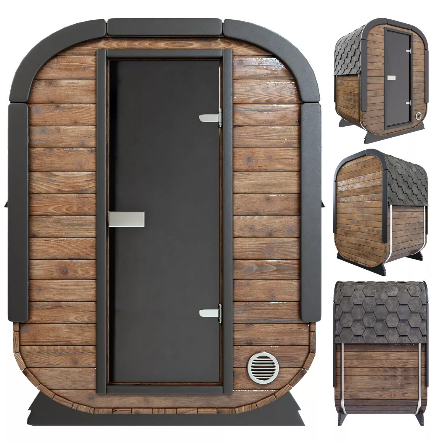 Polar Recovery Sauna Low-poly 3D model