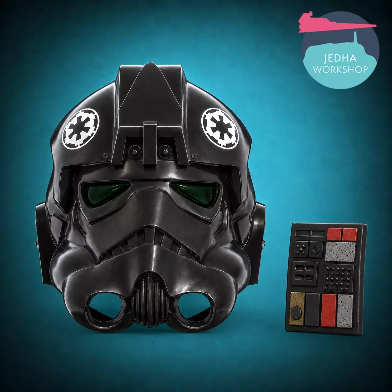 Imperial Tie Fighter Pilot Helmet and Commpad Star Wars 3D print model