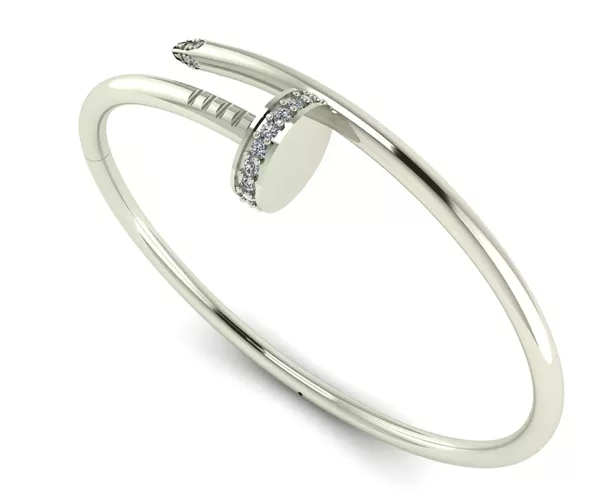 Iconic Diamond Nail Bangle Bracelet 3D Print Ready CAD Model