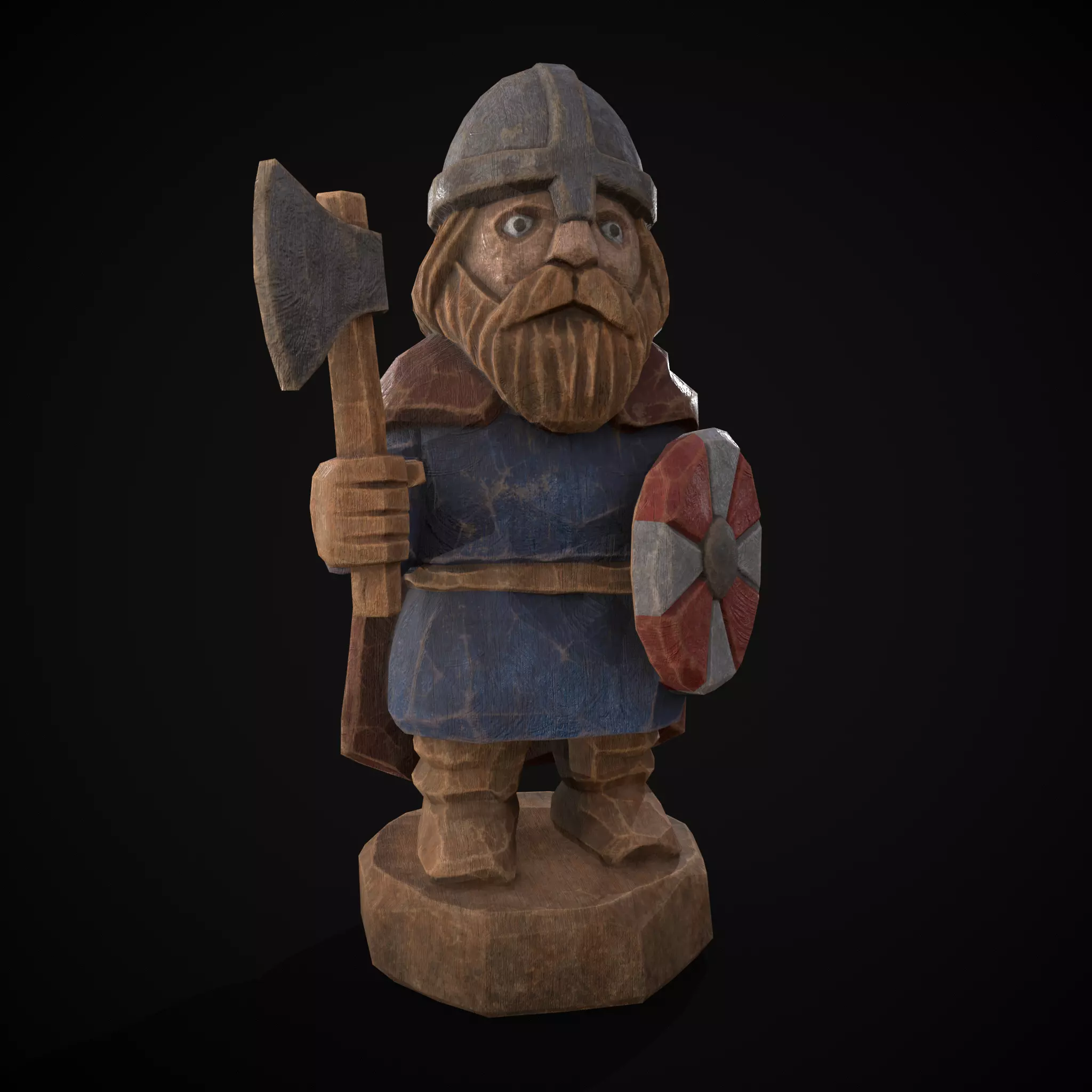 Norse Warrior Figurine Low-poly 3D model