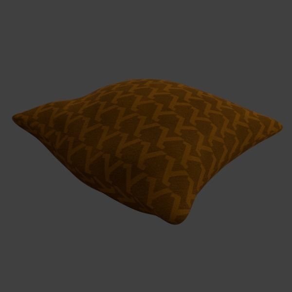 Pillow - Orange Lambda Free low-poly 3D model