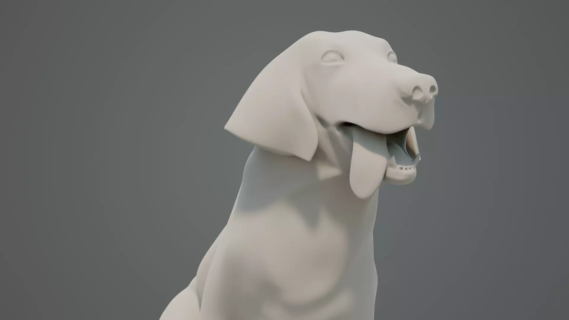 Sitting Labrador Retriever 3D print model