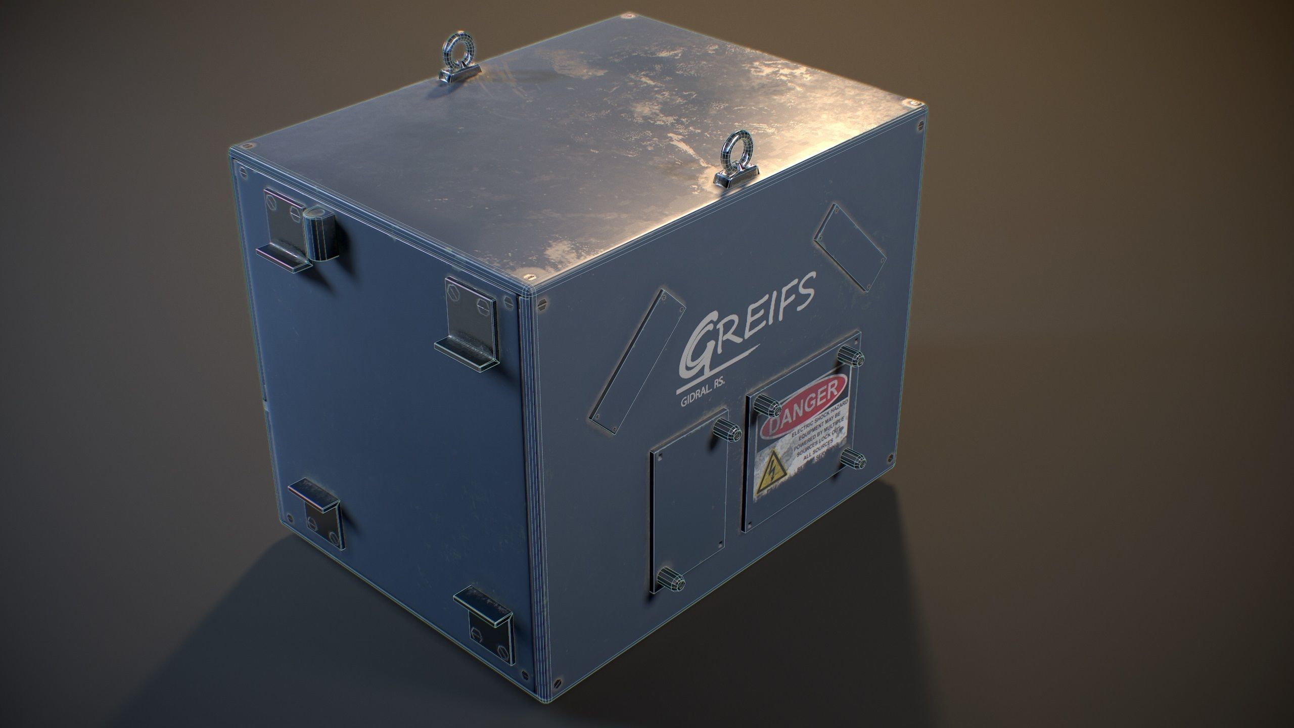 Lab Device - Game ready prop Free low-poly 3D model_11