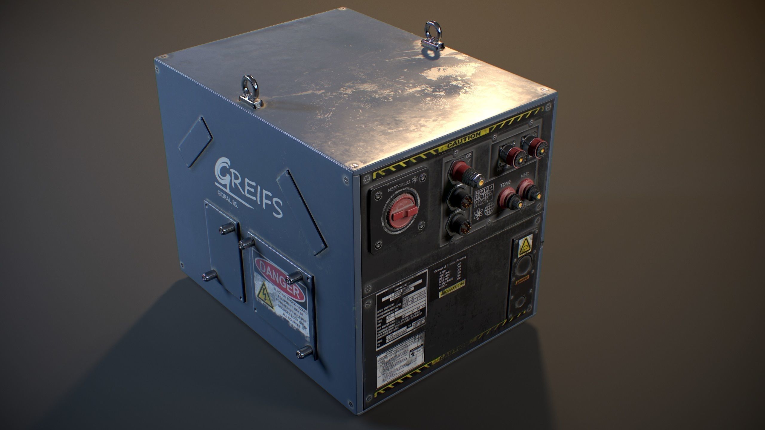 Lab Device - Game ready prop Free low-poly 3D model_1