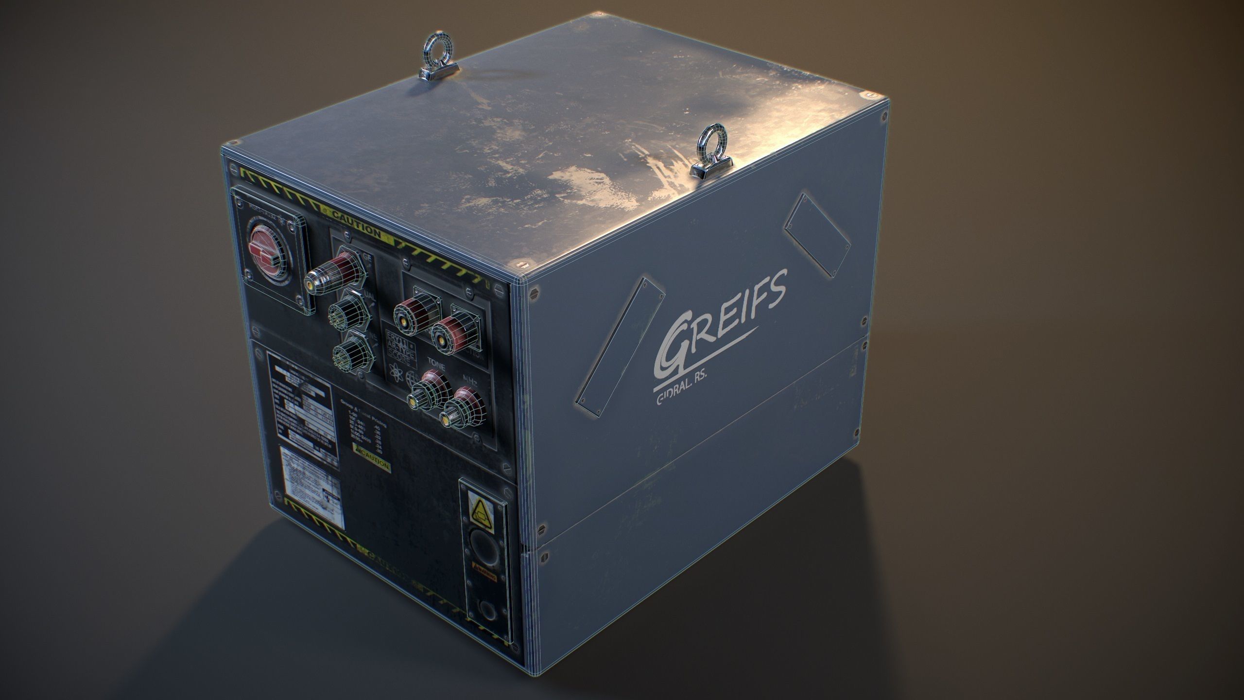 Lab Device - Game ready prop Free low-poly 3D model_5