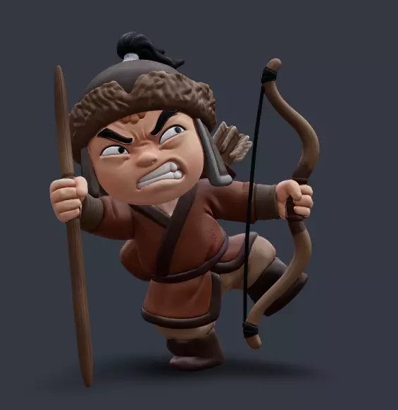 Chibi Corp Angry Archer Free 3D print model