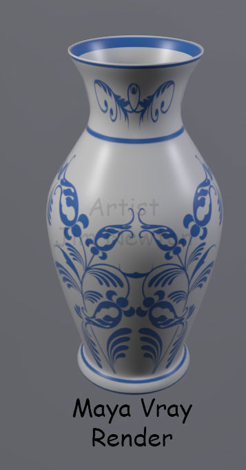 Vase Flower 01 3D model_1