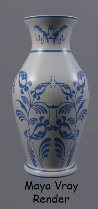 Vase Flower 01 3D model_2