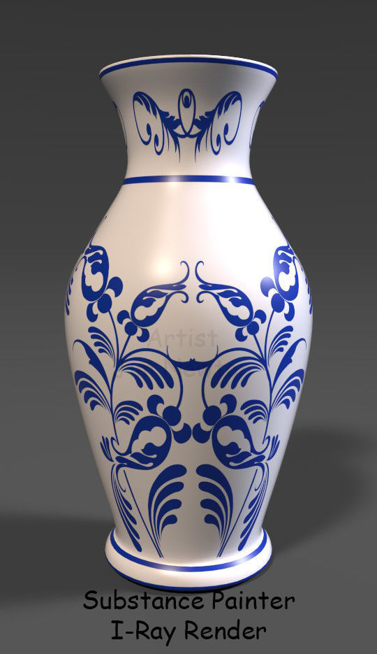 Vase Flower 01 3D model_3