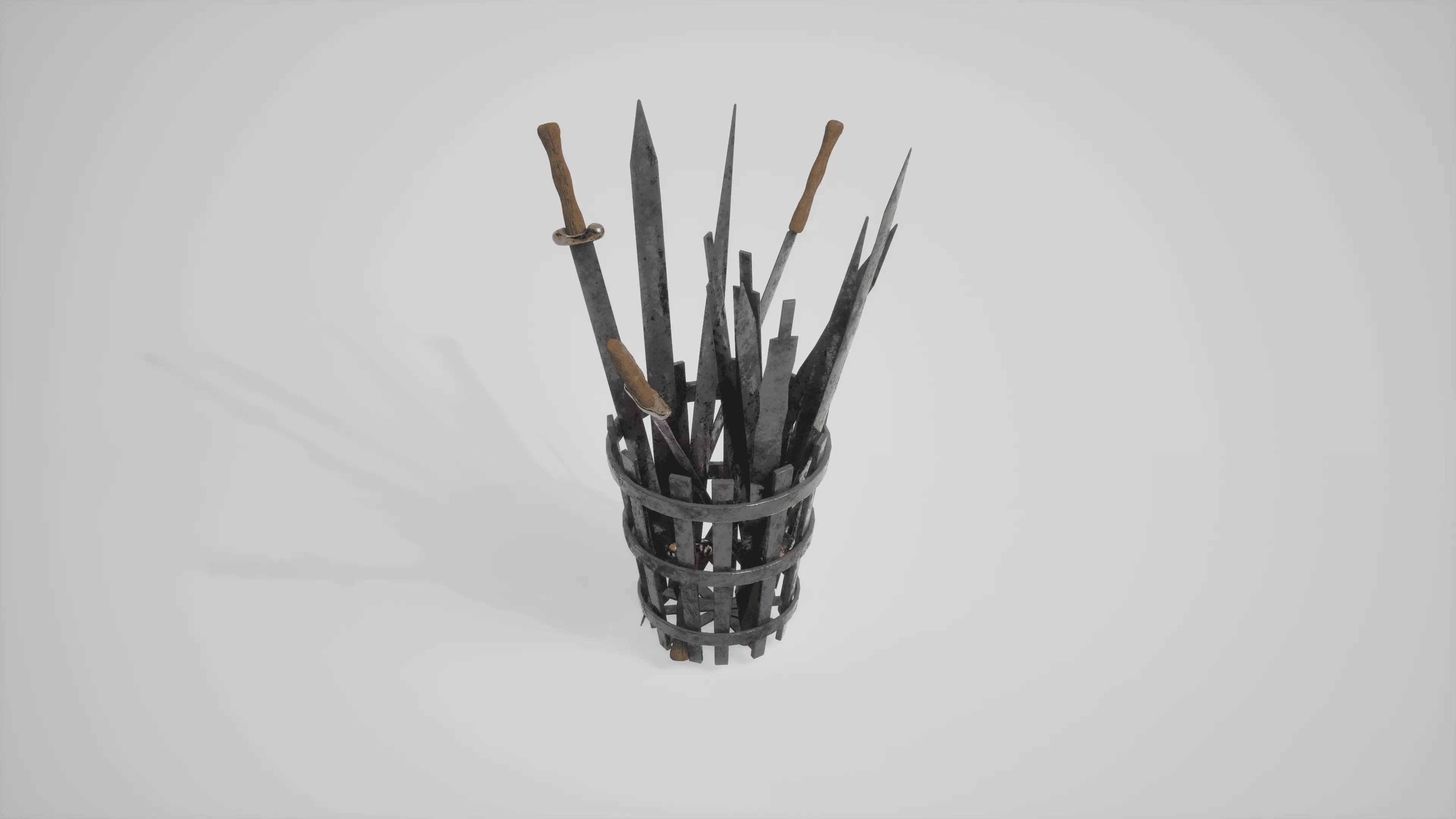 Medieval Sword Bucket Free low-poly 3D model