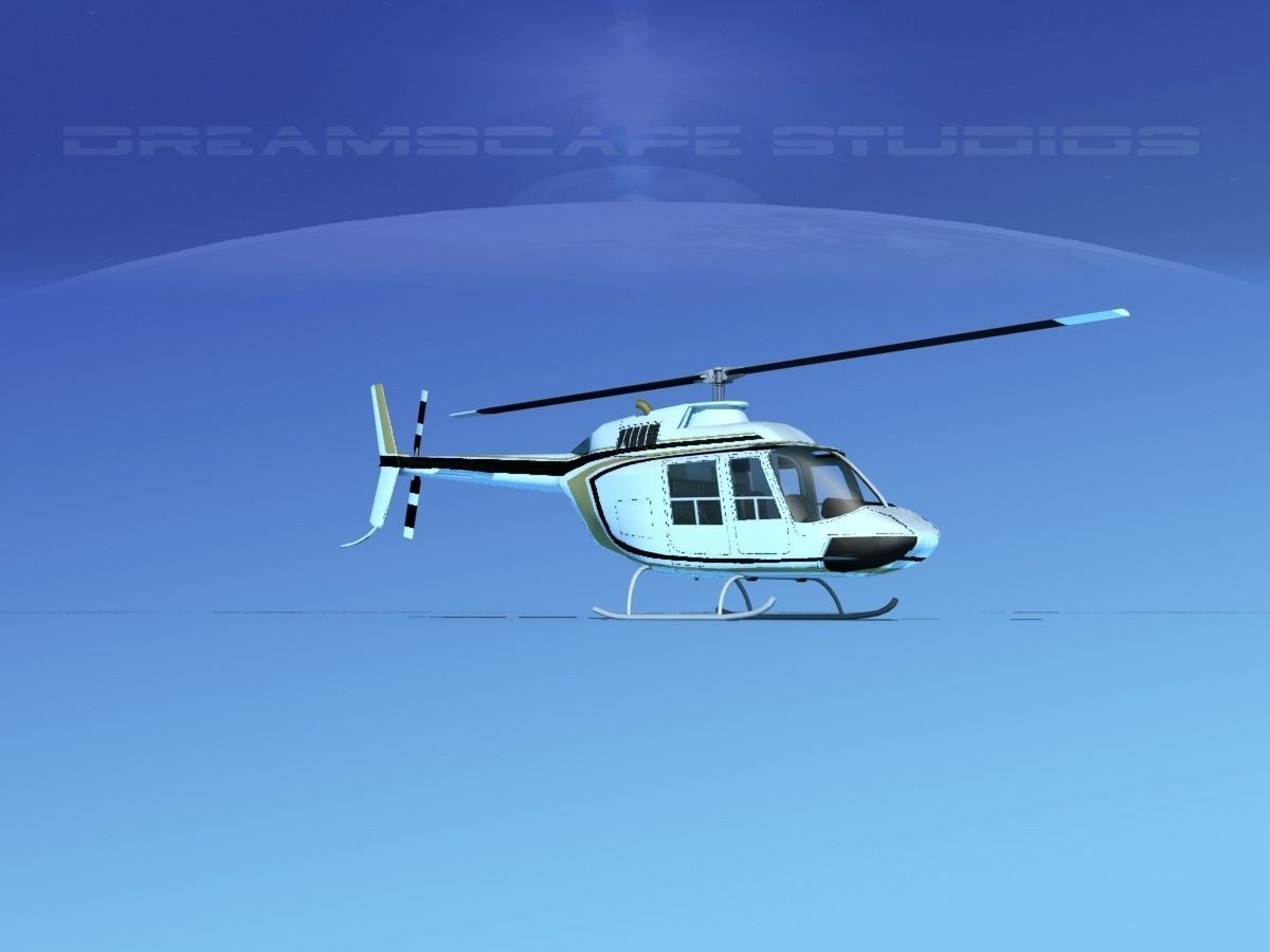 Bell 206 JetRanger V16 3D model_1
