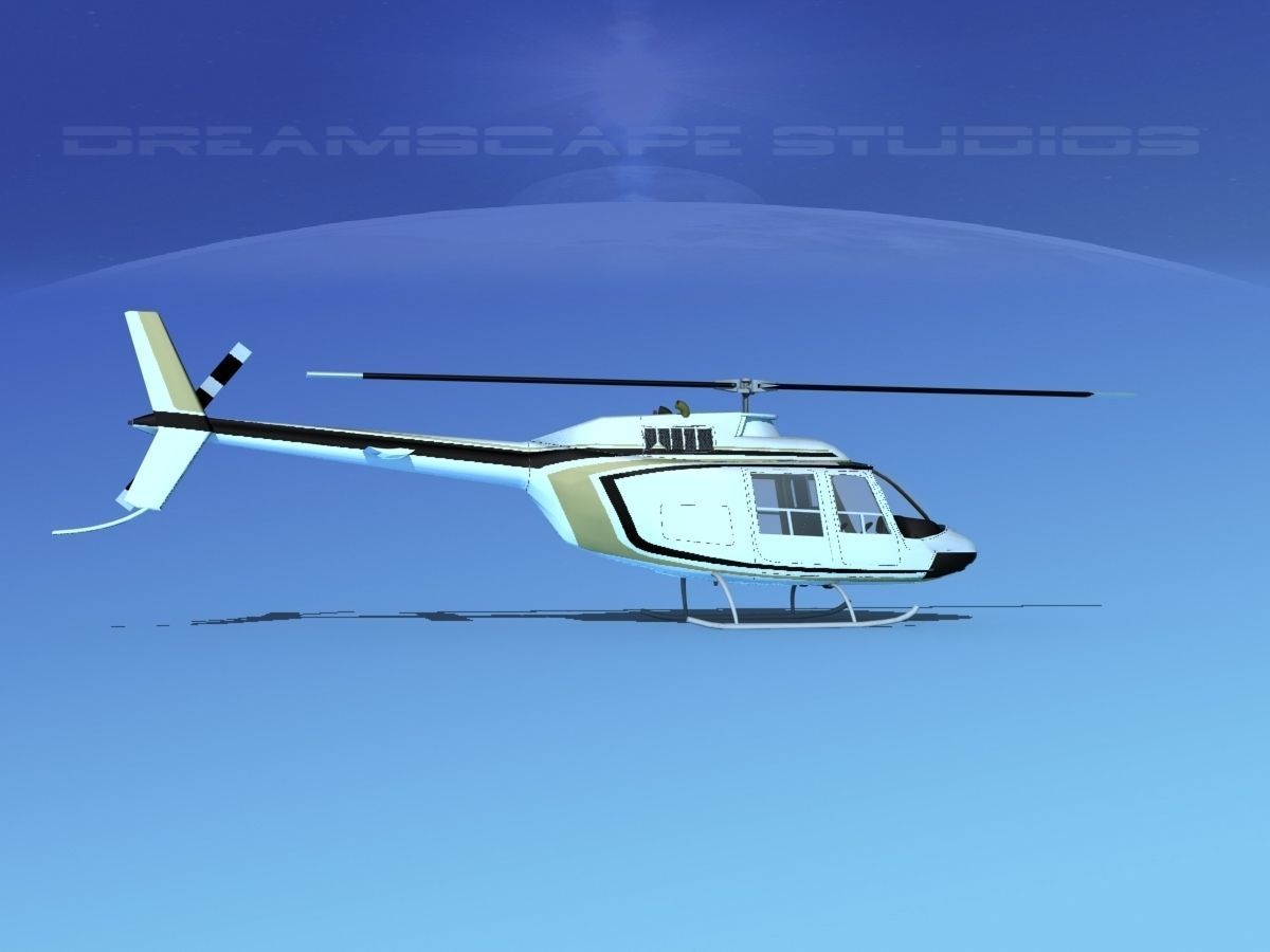 Bell 206 JetRanger V16 3D model_3