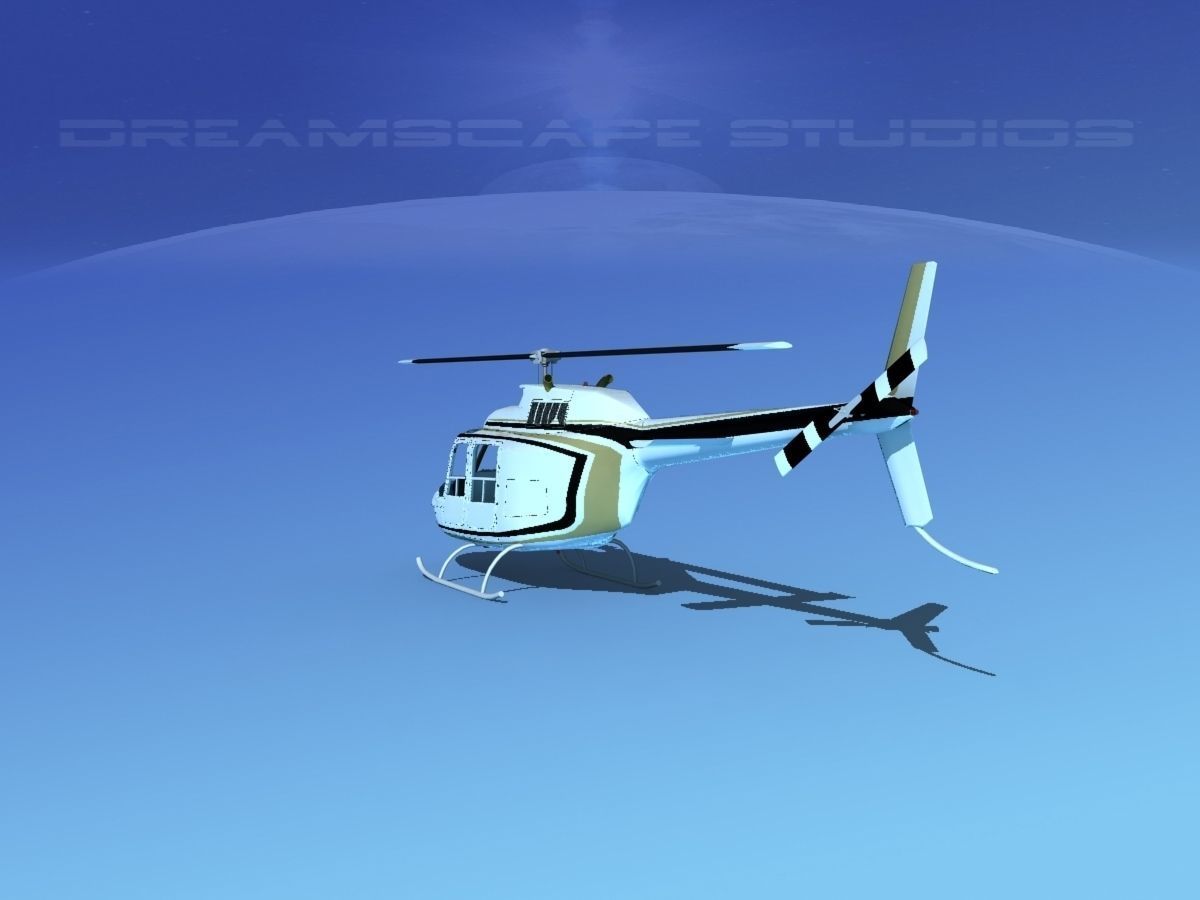 Bell 206 JetRanger V16 3D model_6