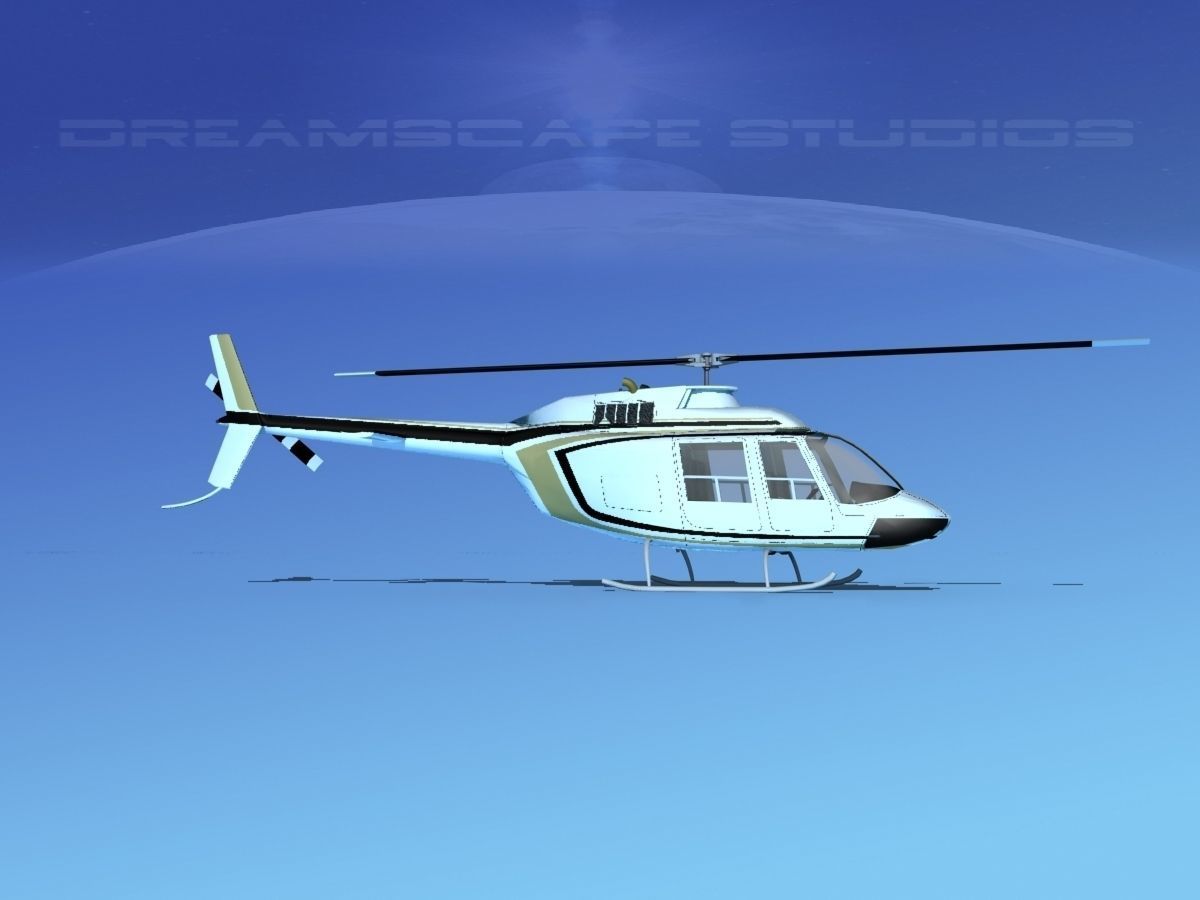 Bell 206 JetRanger V16 3D model_2