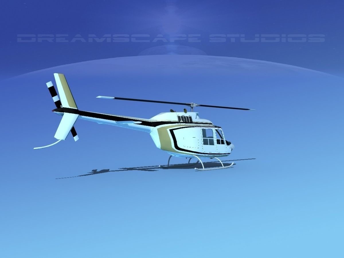 Bell 206 JetRanger V16 3D model_4