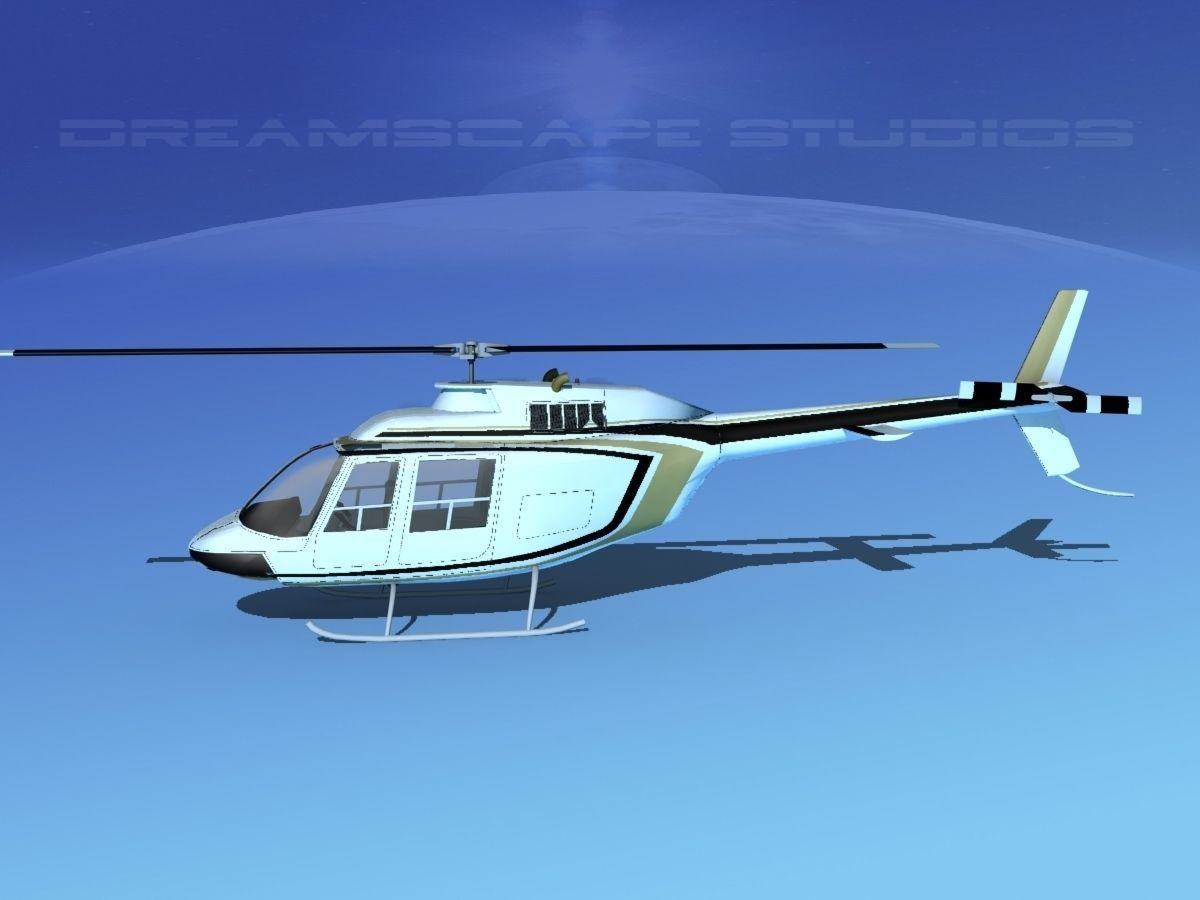 Bell 206 JetRanger V16 3D model_8