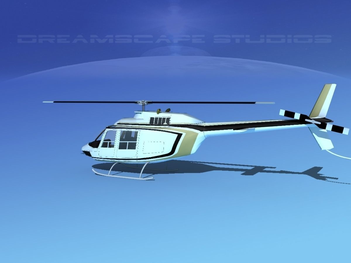 Bell 206 JetRanger V16 3D model_7